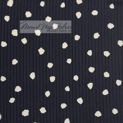 Reign Rib Knit- Ditsy Dots Navy