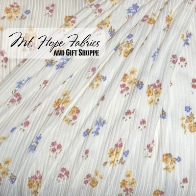 Yummy Rib Knit 4x2 Ditsy Floral- Yellow/Blue Print