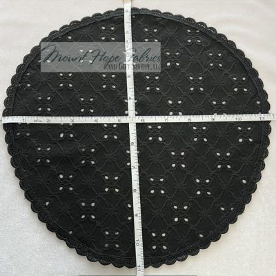 Veil- Black 4 Square Embroidered Knit 11.5 x 11