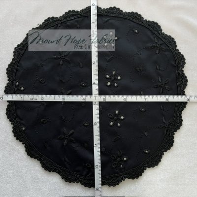 Veil- Black Stretch Eyelet 9 x 9