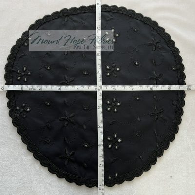 Veil- Black Stretch Eyelet 10 x 10