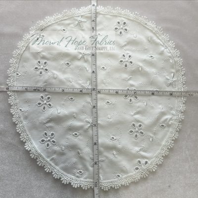 Veil- White Stretch Eyelet 10 x 10