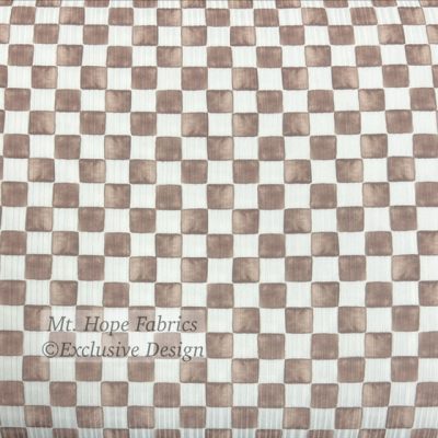 Variegated Poly Rib Knit- Cappuccino Checkerboard