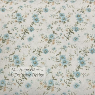 Pineskin Poly- Cream/Aqua Floral 6267