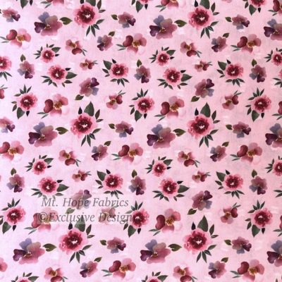 Poly Swiss Dots- Rose Floral 18