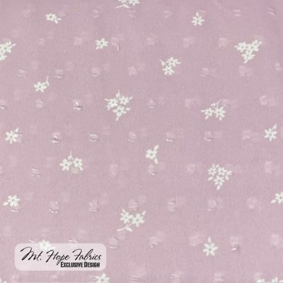 Poly Swiss Dots- Pink/White Floral