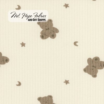 Cotton Ribbed Knit- Teddy Bear Print