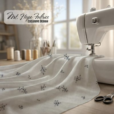 Double Gauze- Dainty Blue Floral