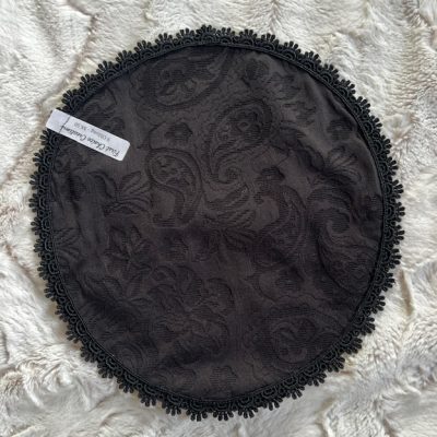 Embossed Knit Oblong Veil, size 9, Black