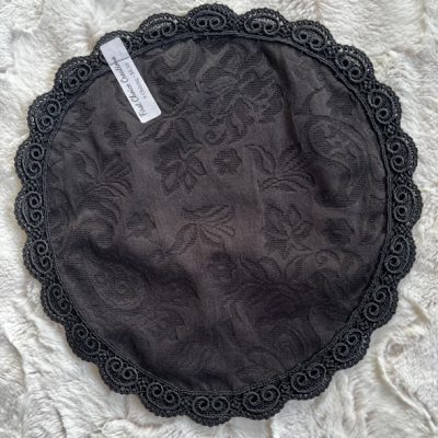 Embossed Knit Oblong Veil, size 9, Black