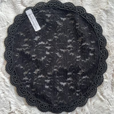 Stretch Lace Knit Oblong Veil, size 9, Black