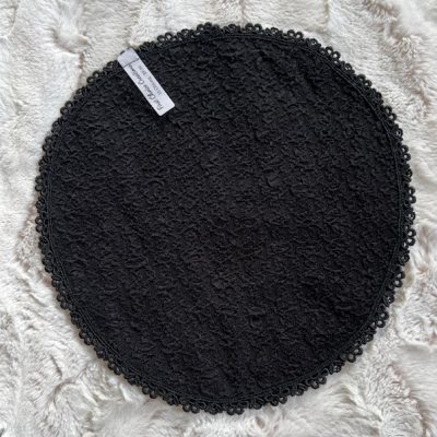 Fukuro Crinkle Knit Oblong Veil, size 10, Black