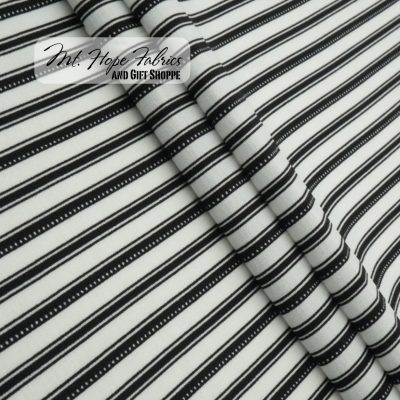Linen Look Stripes 112- Black