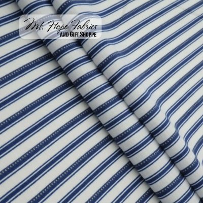 Linen Look Stripes 112- Navy