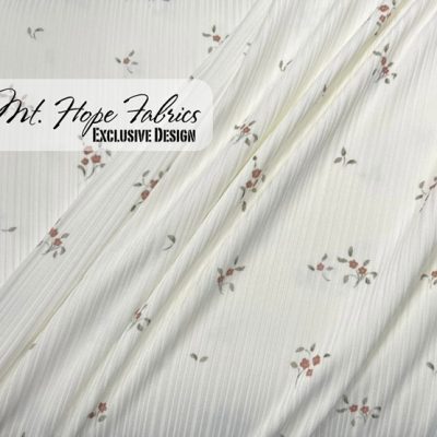 Variegated Poly Rib Knit- Dainty Rust