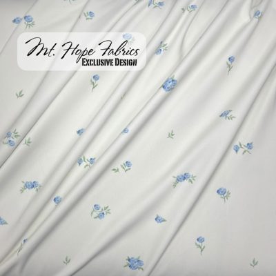 Matte Active Wear- Soft Blue Floral
