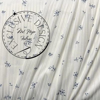 Wide Rib Knit- Dainty Blue Floral