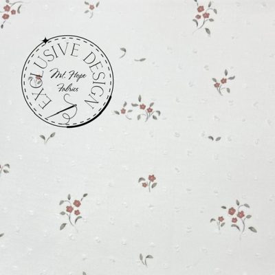 Petite Swiss Dots- Dainty Rust on White