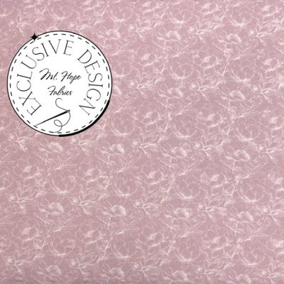 Poly Swiss Dots- Sketched Peonies Blush