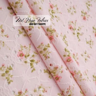 Eyelet Embroidered Knit- Pink Floral