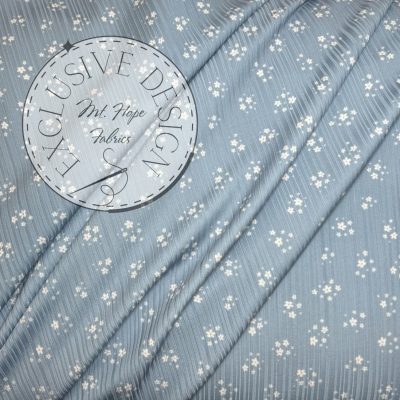 Variegated Rib Knit- Tiny Blue Floral 1142