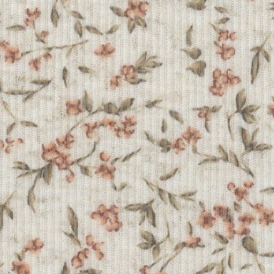 Linen Rib Knit Tiny Floral 3617