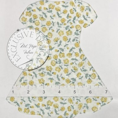 Poly Swiss Dots- Gold Floral 018