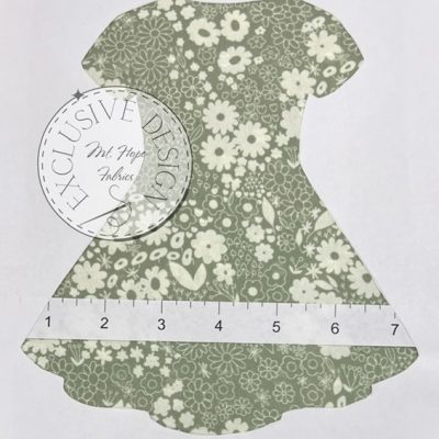 Poly Swiss Dots- Green Floral 1026