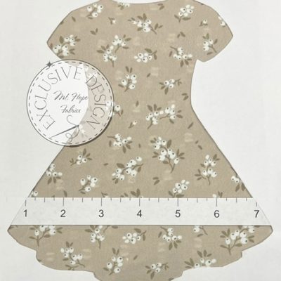 Poly Swiss Dots- Sand Floral 8032