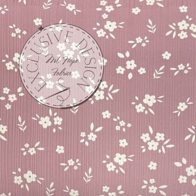 Variegated Poly Rib Knit- Raspberry Floral