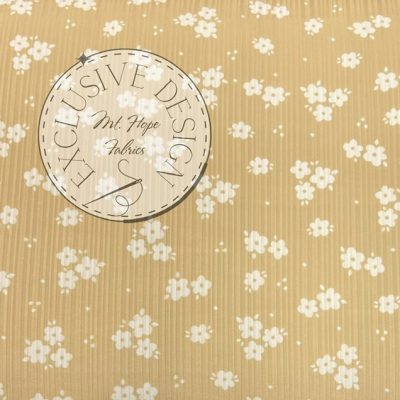 Variegated Poly Rib Knit- Gold Vintage