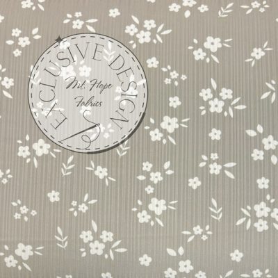 Variegated Poly Rib Knit- Cocoa Floral