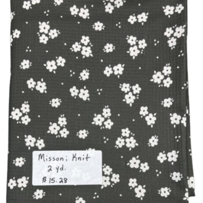 Remnant- 2 yard piece Missoni Knit, Olive Floral