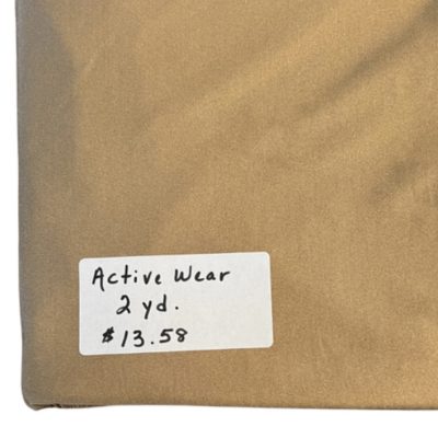 Remnant- 2 yard piece Active Wear Knit, Camel