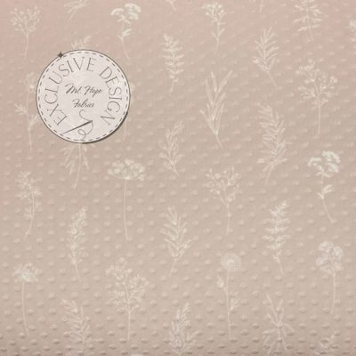 Swiss Dot Knit- Blush/White Floral