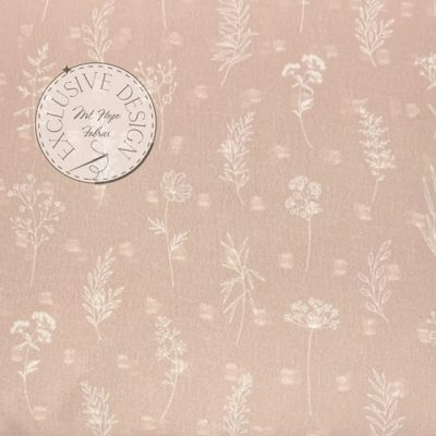 Poly Swiss Dots- Blush/White Floral
