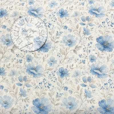 Poly Swiss Dots- Cornflower Dreams