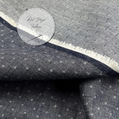 Indigo Diamond Jacquard Denim