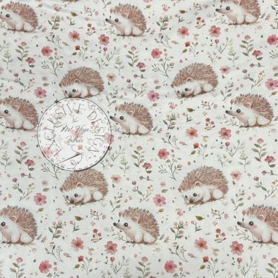 Double Brushed Poly Knit- Hedgehogs