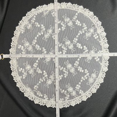 White Lace Veil, 9.5 x 8.5 inches, #3