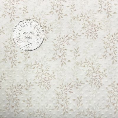 Swiss Dot Knit- Khaki Vines