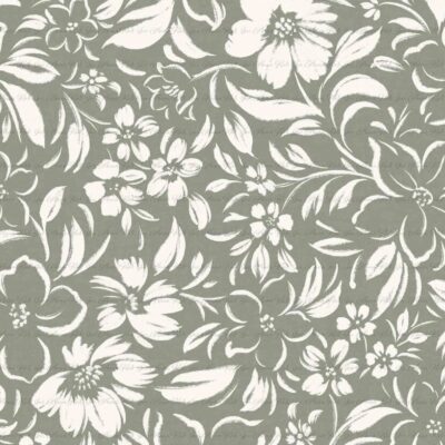 Anna Kate Chickadee Unbrushed Rib Knit- Brushstroke Floral Soft Sage