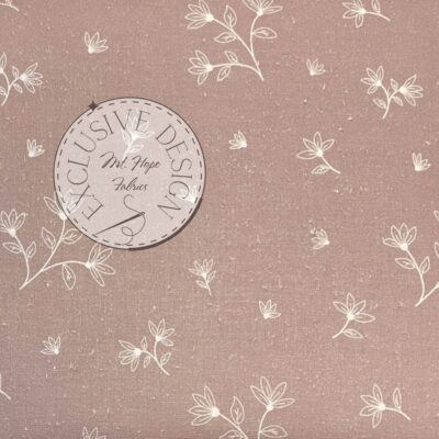 Cotton/Linen Blend- Earthy Blush Botanical