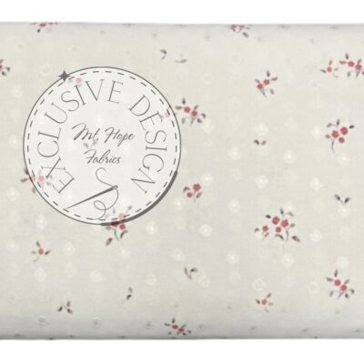 Round Swiss Dots- Dainty Rust Floral
