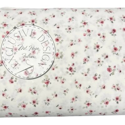 Round Swiss Dots- Pink Roses